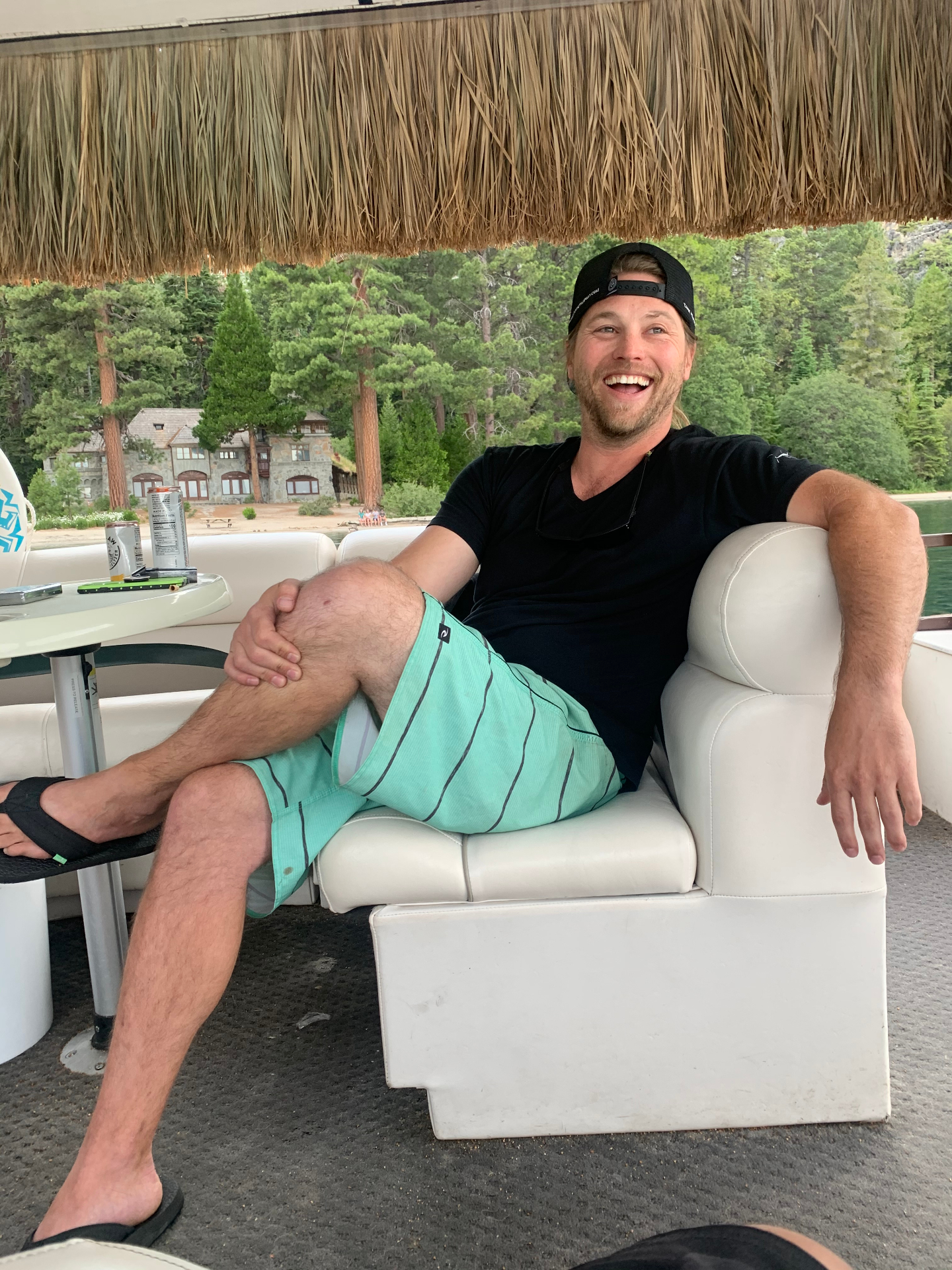 Captain James Handley on the Tahoe Tiki Cruz boat